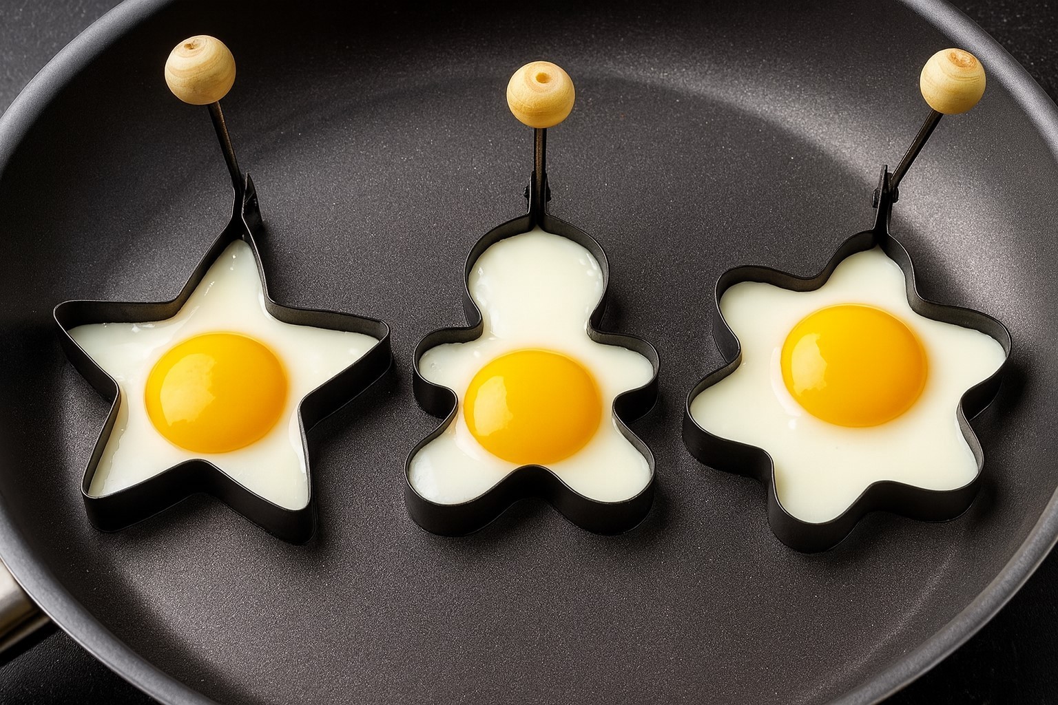 3er Set Spiegeleiform Pfannkuchen Former Spiegelei Ei Eierring Eiformer Pancake